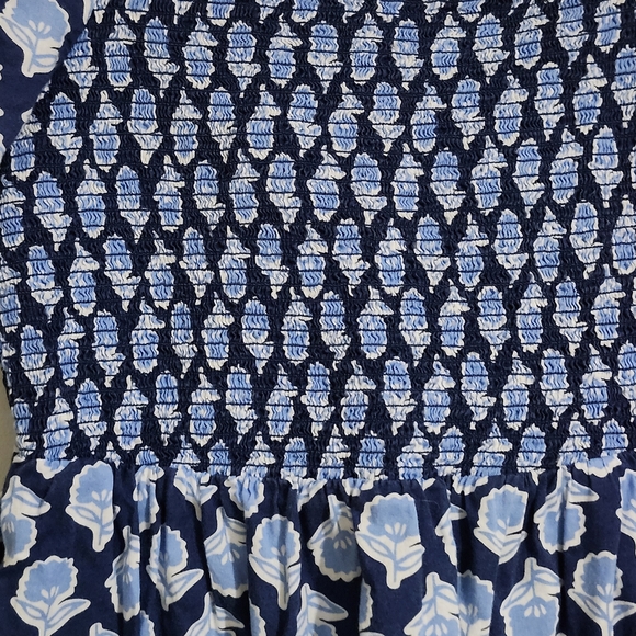 J. Crew Blue and White Ruffled Midi Sundress - Picture 7 of 11